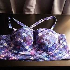 Torrid midkini galaxy print top